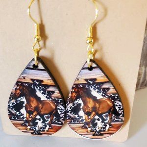 Horse Teardrop Earrings